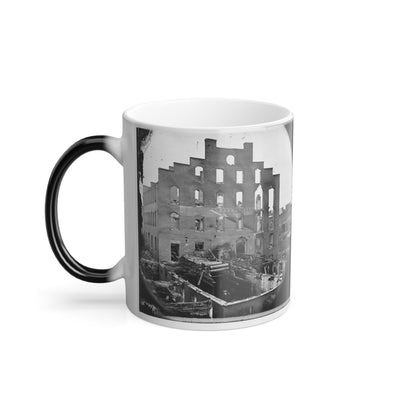 Richmond, Va. Ruins of Paper Mill; Wrecked Paper-Making Machinery in Foreground (U.S. Civil War) Color Morphing Mug 11oz-11oz-The Sticker Space