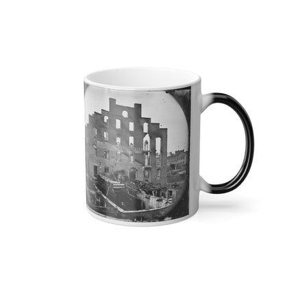 Richmond, Va. Ruins of Paper Mill; Wrecked Paper-Making Machinery in Foreground (U.S. Civil War) Color Morphing Mug 11oz-11oz-The Sticker Space