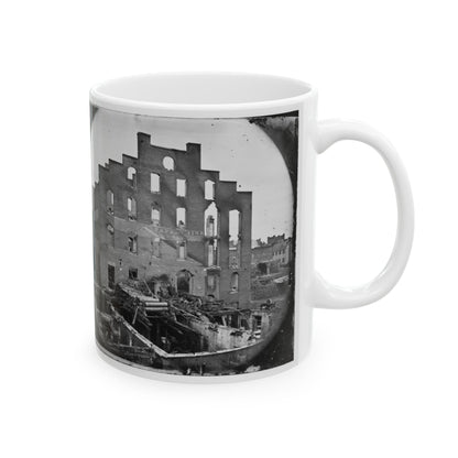 Richmond, Va. Ruins Of Paper Mill; Wrecked Paper-Making Machinery In Foreground (U.S. Civil War) White Coffee Mug-The Sticker Space