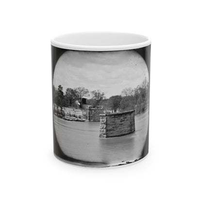 Richmond, Va. Ruins Of Richmond & Danville Railroad Bridge; The City Beyond (U.S. Civil War) White Coffee Mug-11oz-The Sticker Space