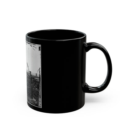 Richmond, Va. Ruins Of Richmond & Petersburg Railroad Bridge (U.S. Civil War) Black Coffee Mug-The Sticker Space