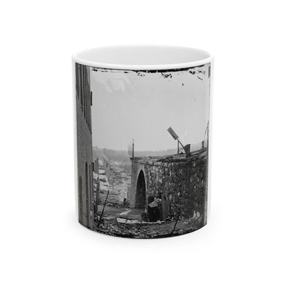 Richmond, Va. Ruins Of Richmond & Petersburg Railroad Bridge (U.S. Civil War) White Coffee Mug-11oz-The Sticker Space