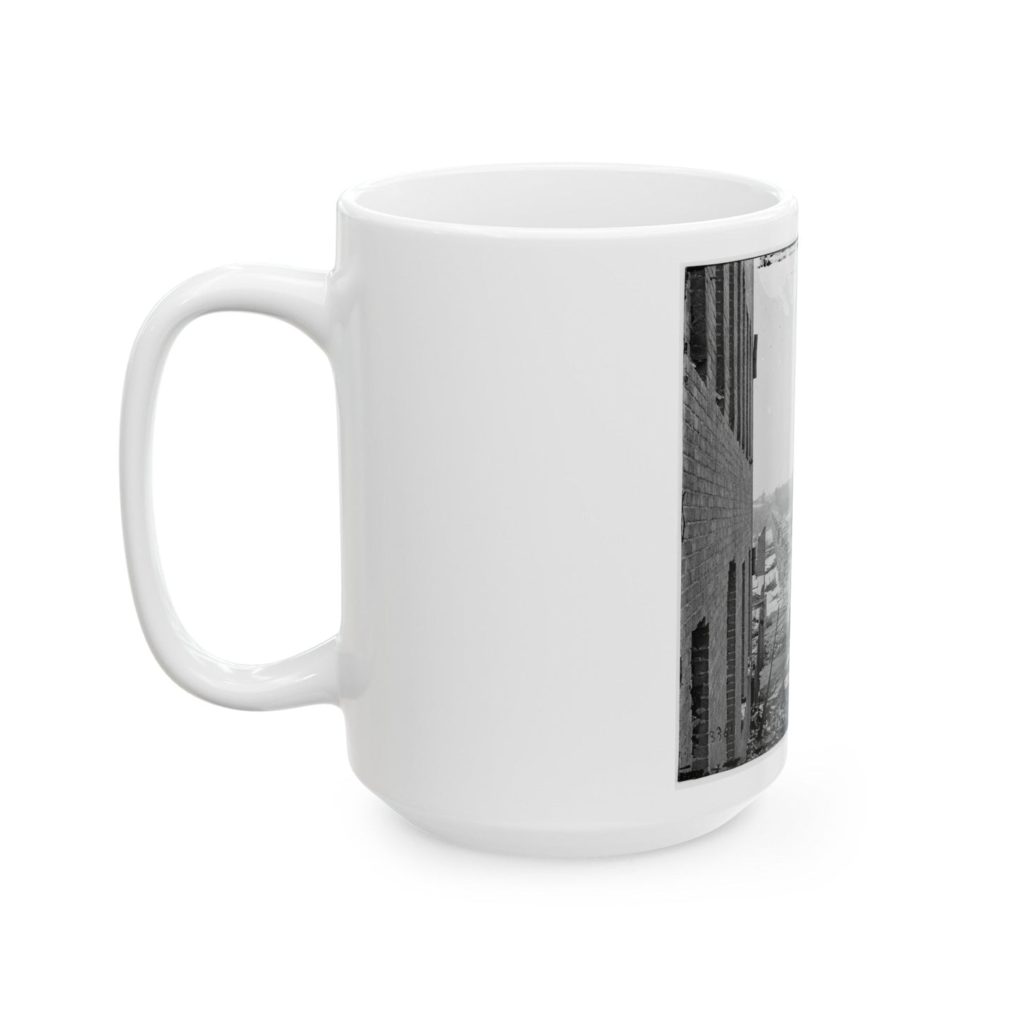 Richmond, Va. Ruins Of Richmond & Petersburg Railroad Bridge (U.S. Civil War) White Coffee Mug-The Sticker Space