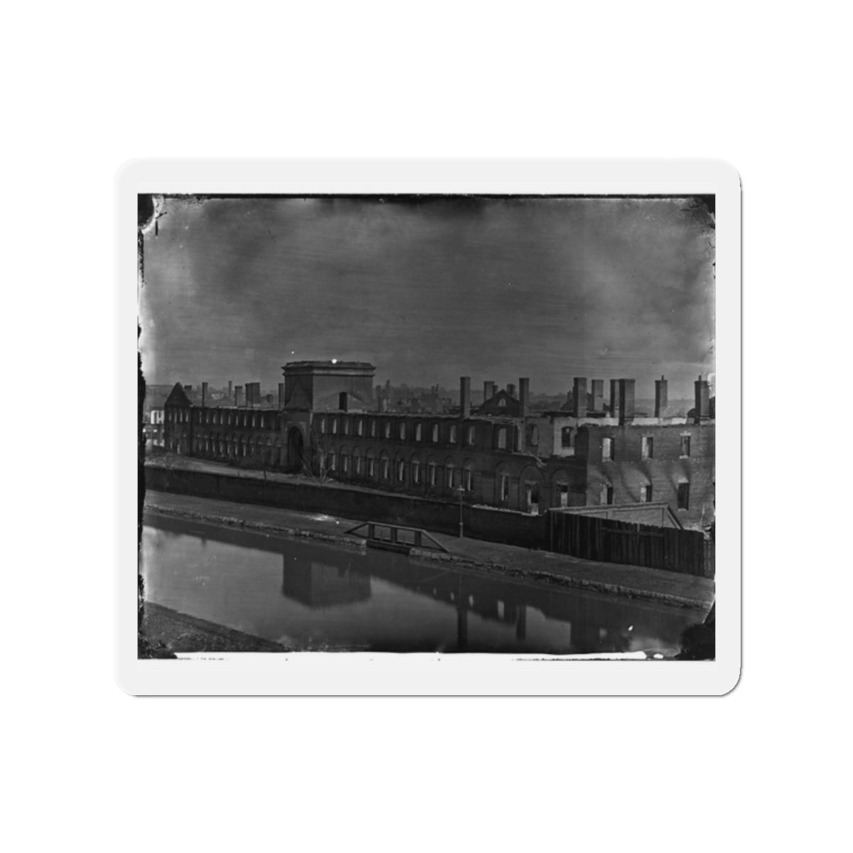 Richmond, Va. Ruins Of State Arsenal From The Canal (U.S. Civil War) Refrigerator Magnet-2" x 2"-The Sticker Space