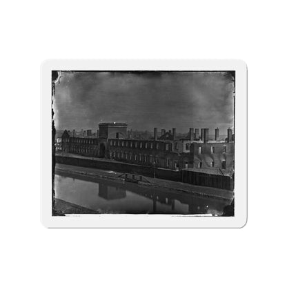 Richmond, Va. Ruins Of State Arsenal From The Canal (U.S. Civil War) Refrigerator Magnet-4" x 4"-The Sticker Space