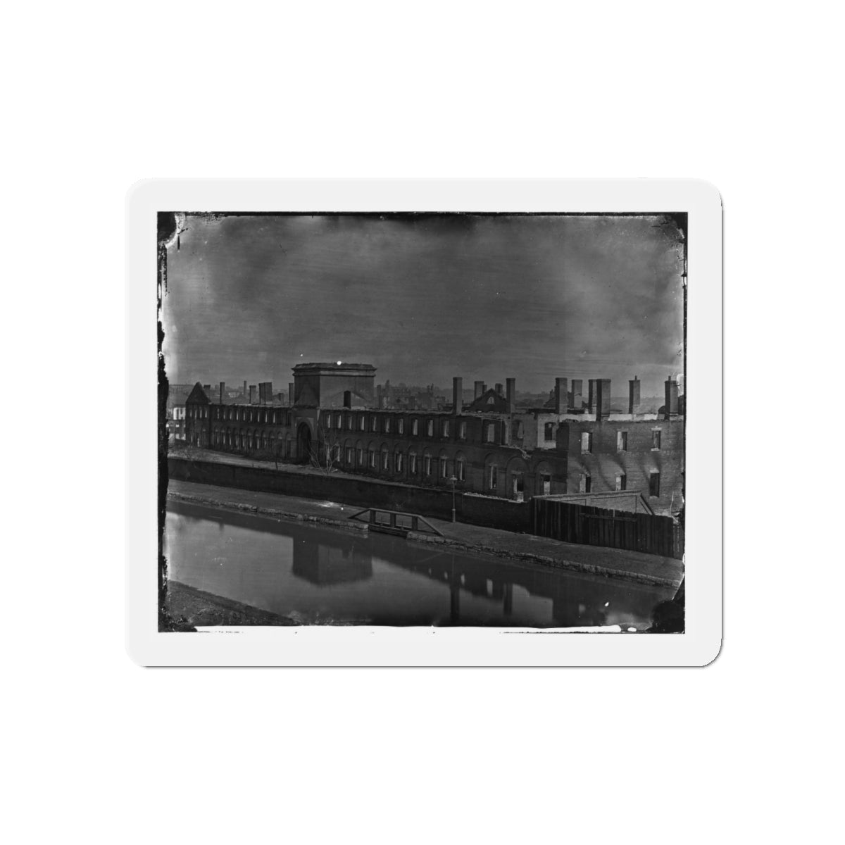 Richmond, Va. Ruins Of State Arsenal From The Canal (U.S. Civil War) Refrigerator Magnet-5" x 5"-The Sticker Space