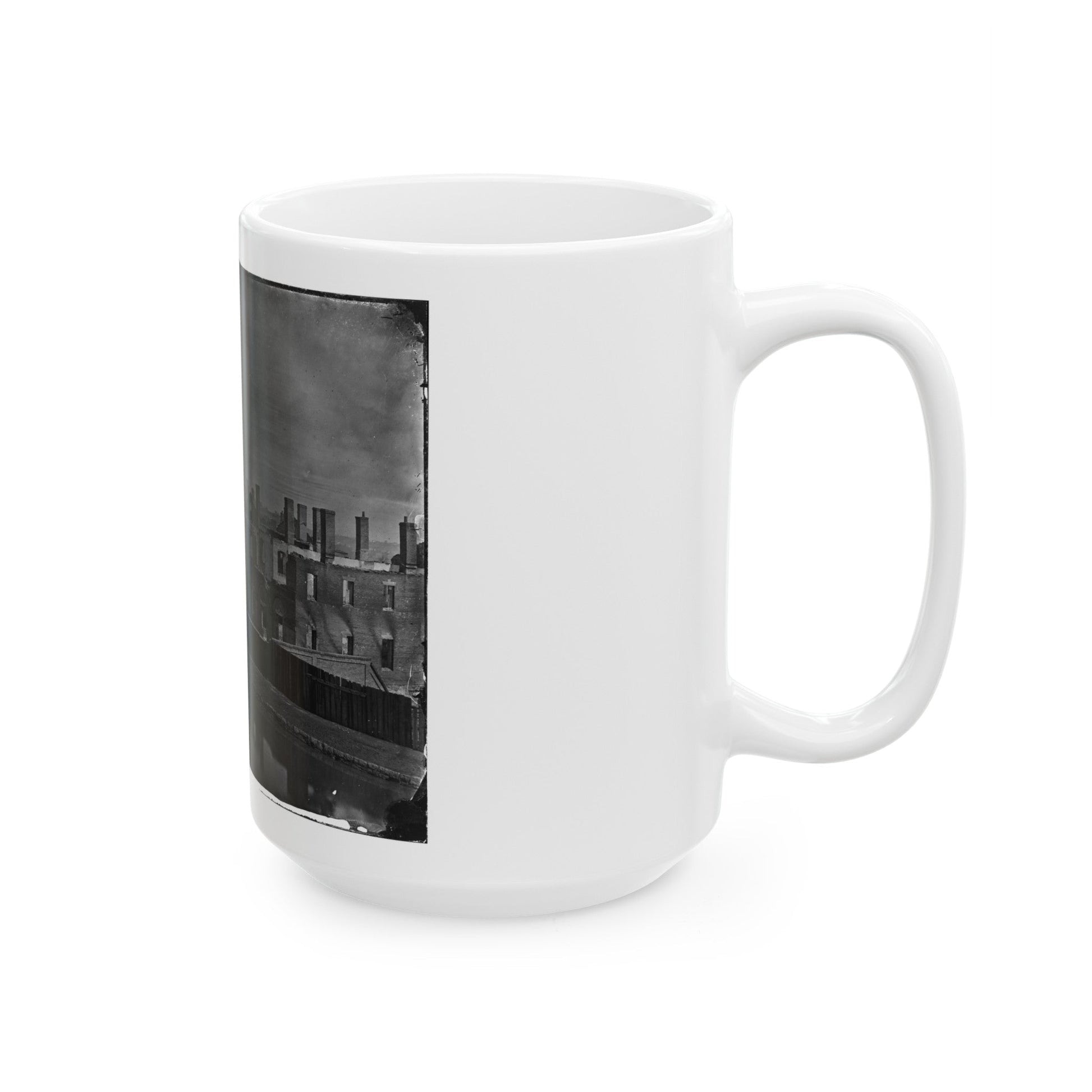 Richmond, Va. Ruins Of State Arsenal From The Canal (U.S. Civil War) White Coffee Mug-The Sticker Space