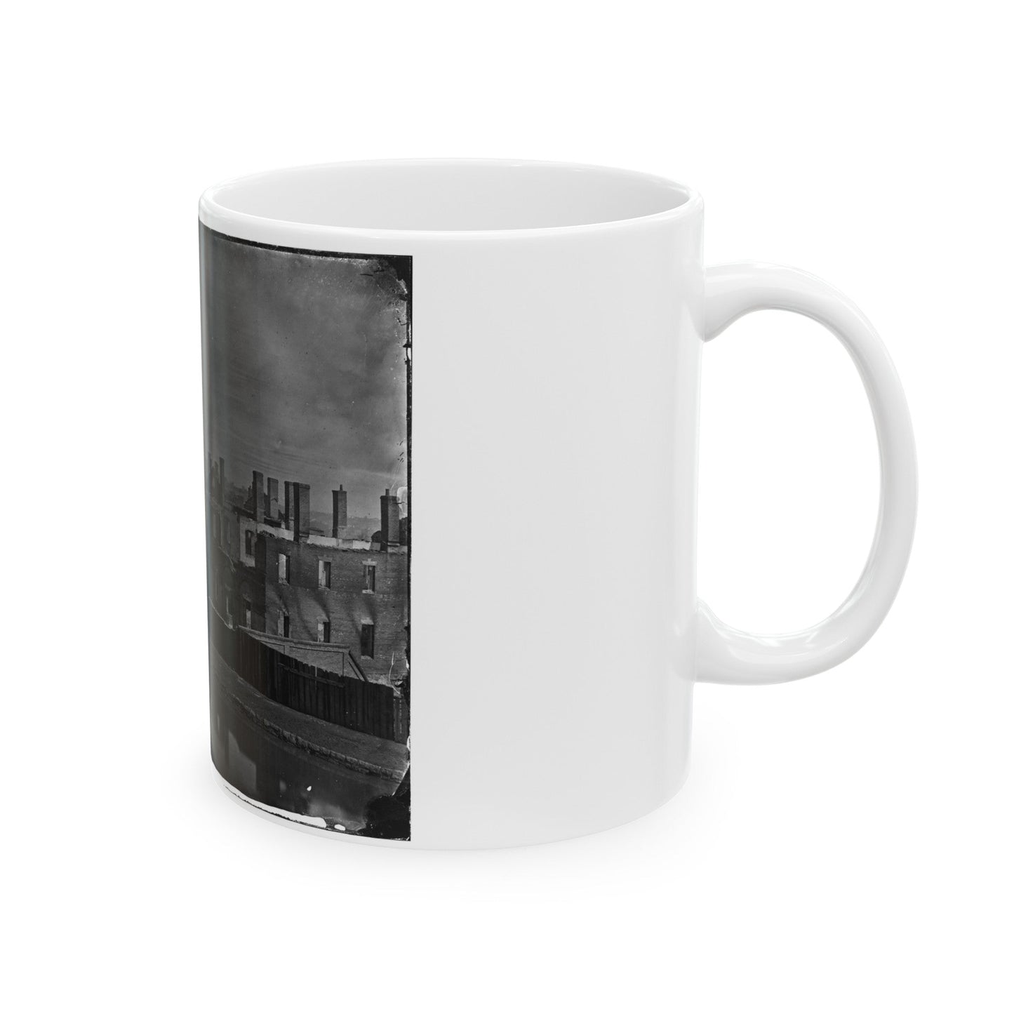 Richmond, Va. Ruins Of State Arsenal From The Canal (U.S. Civil War) White Coffee Mug-The Sticker Space