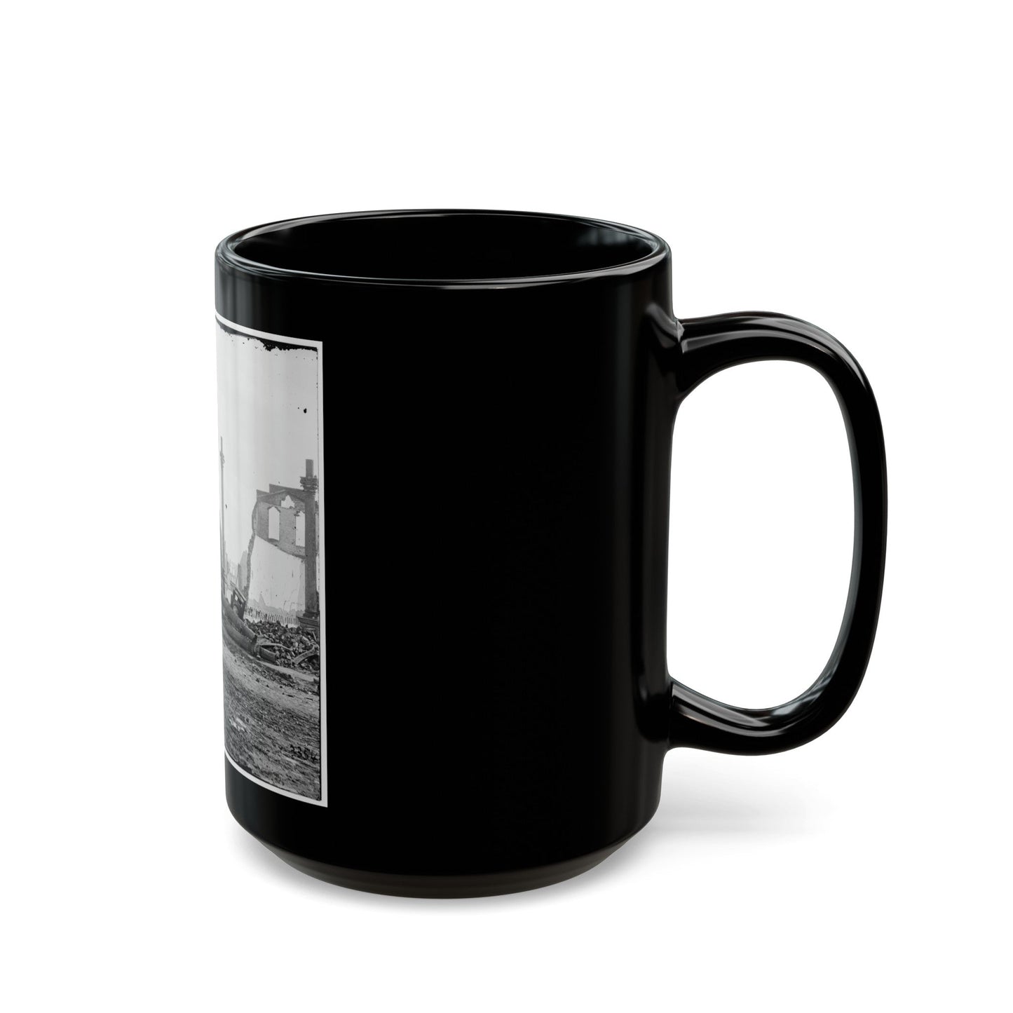 Richmond, Va. Ruins Of The Southern Express Office (Carey Street) (U.S. Civil War) Black Coffee Mug-The Sticker Space