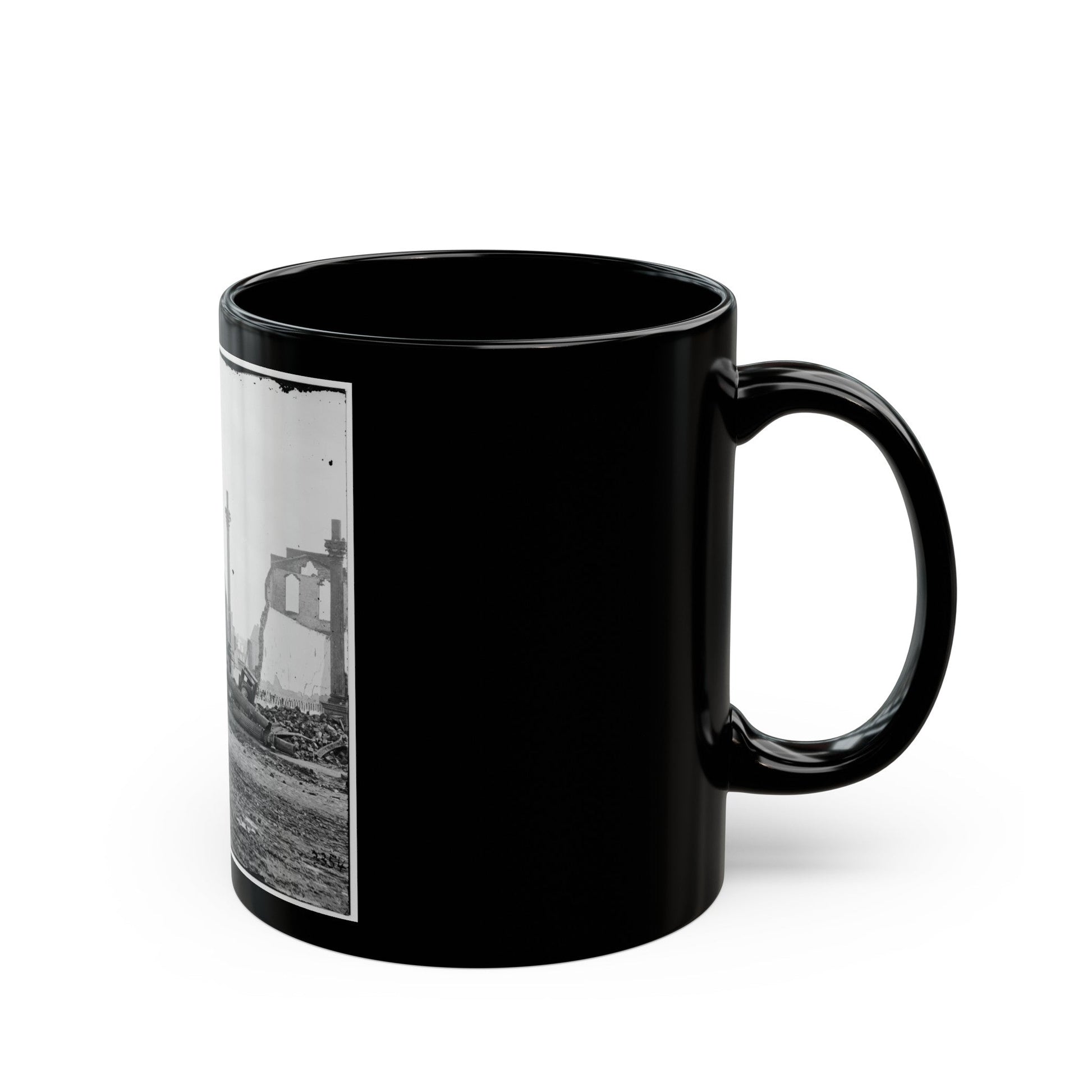 Richmond, Va. Ruins Of The Southern Express Office (Carey Street) (U.S. Civil War) Black Coffee Mug-The Sticker Space