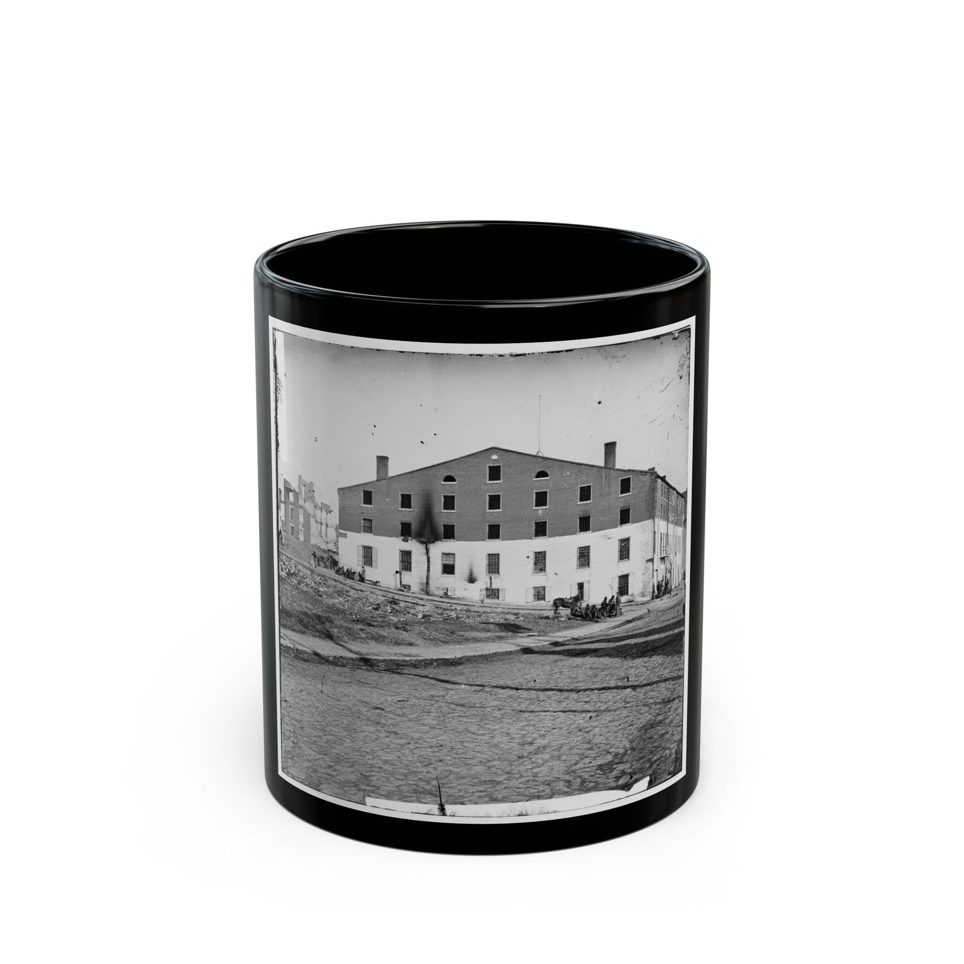 Richmond, Va. Side And Rear View Of Libby Prison (U.S. Civil War) Black Coffee Mug-11oz-The Sticker Space