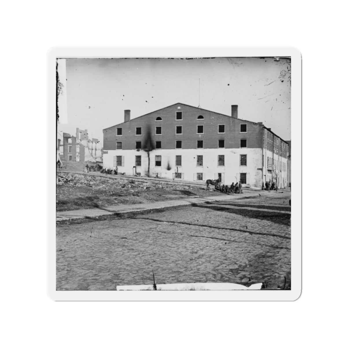 Richmond, Va. Side And Rear View Of Libby Prison (U.S. Civil War) Refrigerator Magnet-2" x 2"-The Sticker Space