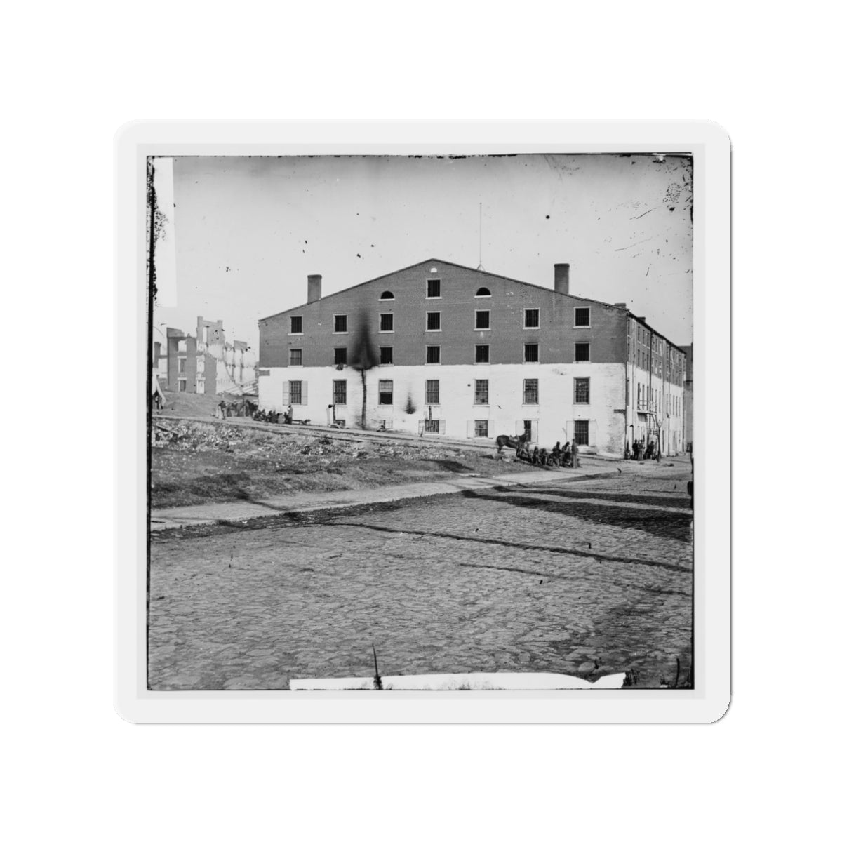 Richmond, Va. Side And Rear View Of Libby Prison (U.S. Civil War) Refrigerator Magnet-3" x 3"-The Sticker Space