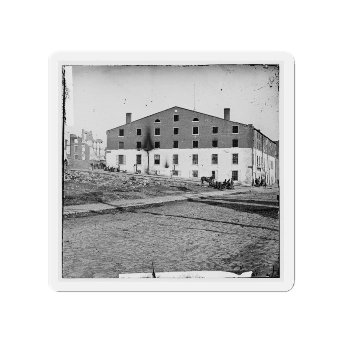 Richmond, Va. Side And Rear View Of Libby Prison (U.S. Civil War) Refrigerator Magnet-4" x 4"-The Sticker Space