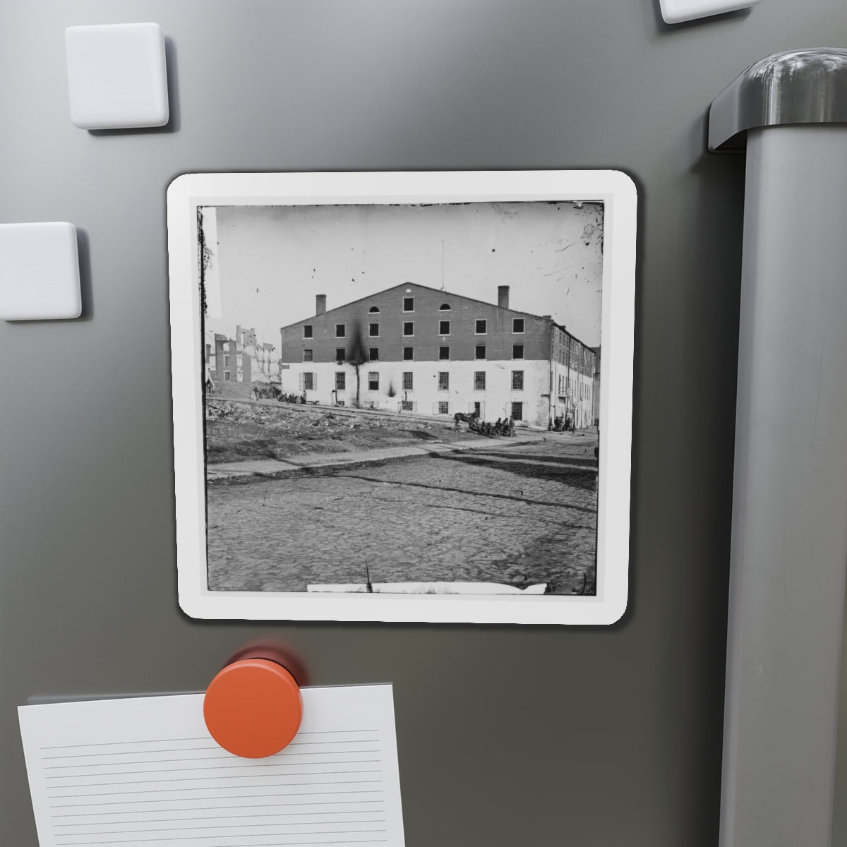 Richmond, Va. Side And Rear View Of Libby Prison (U.S. Civil War) Refrigerator Magnet-The Sticker Space