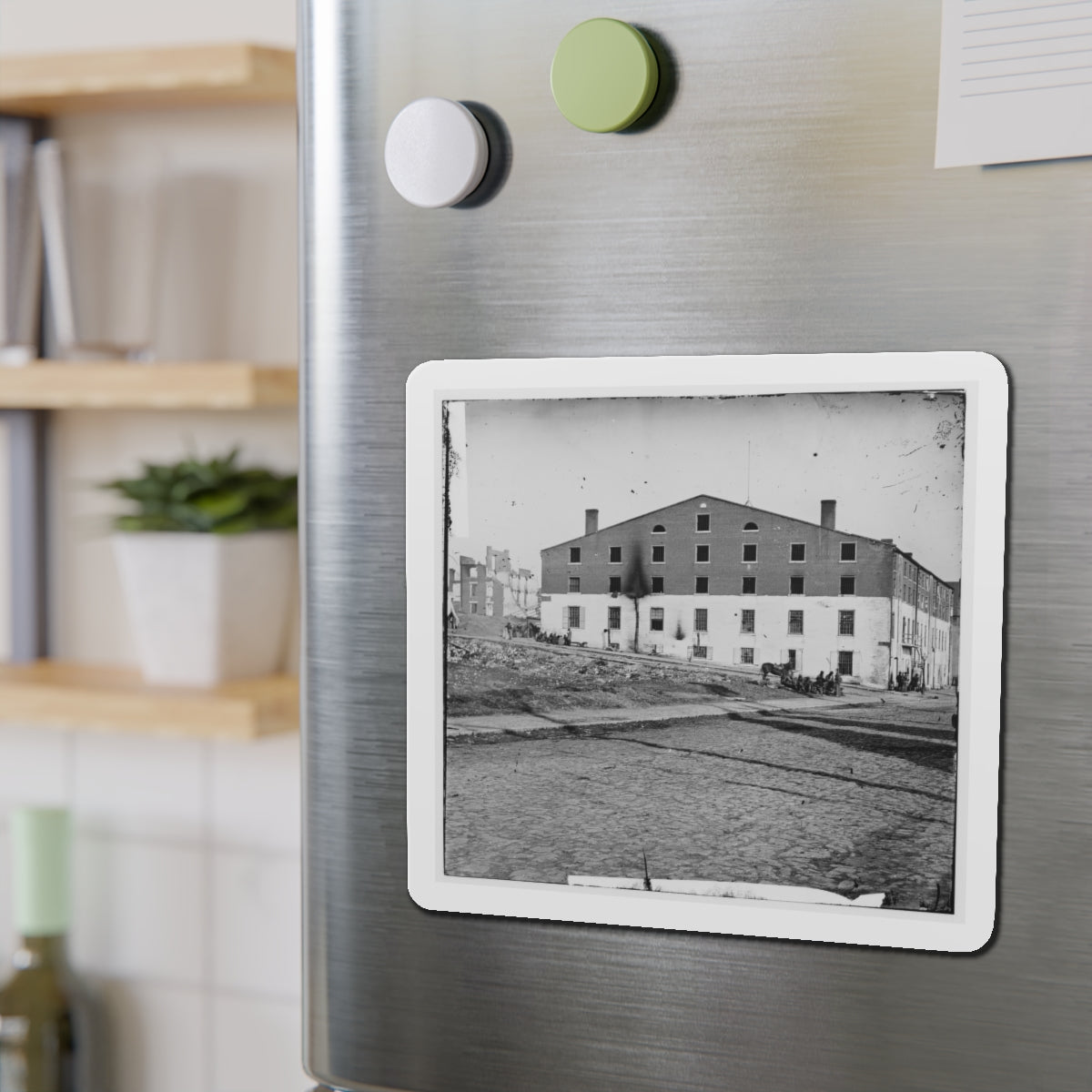 Richmond, Va. Side And Rear View Of Libby Prison (U.S. Civil War) Refrigerator Magnet-The Sticker Space