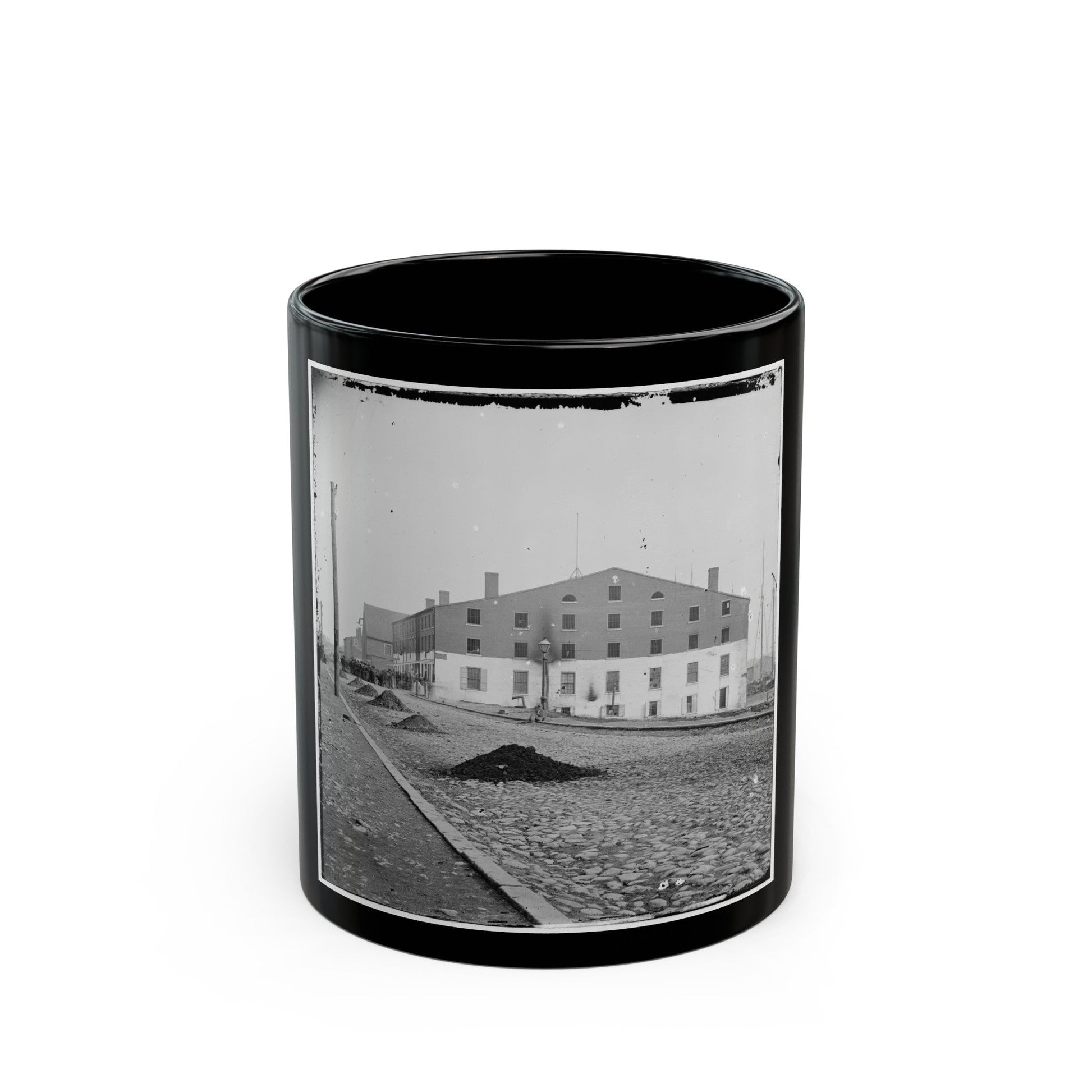 Richmond, Va. Side View Of Libby Prison (U.S. Civil War) Black Coffee Mug-11oz-The Sticker Space