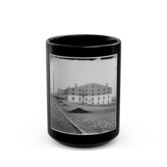 Richmond, Va. Side View Of Libby Prison (U.S. Civil War) Black Coffee Mug-15oz-The Sticker Space