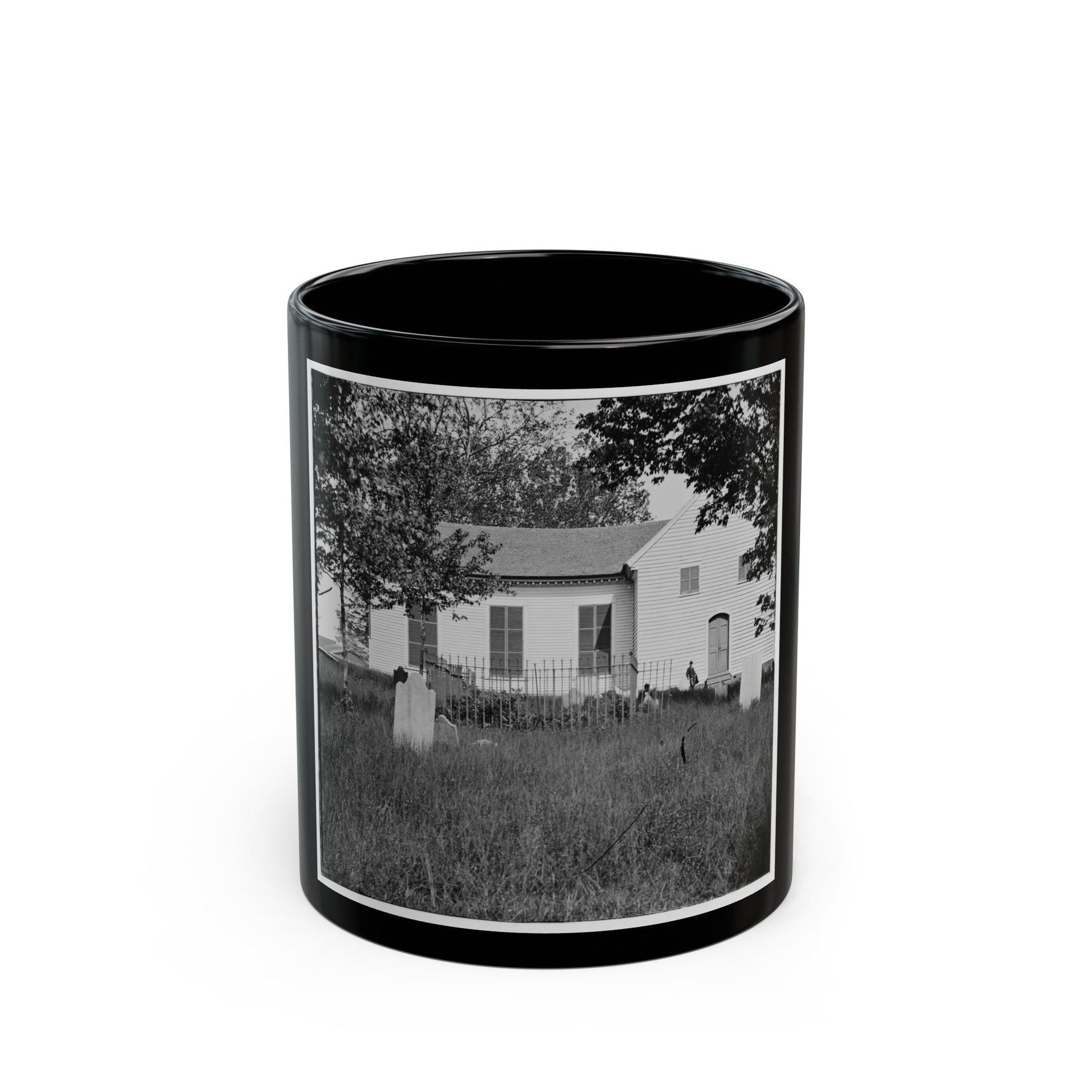 Richmond, Va. St. John's Church From Graveyard (U.S. Civil War) Black Coffee Mug-11oz-The Sticker Space