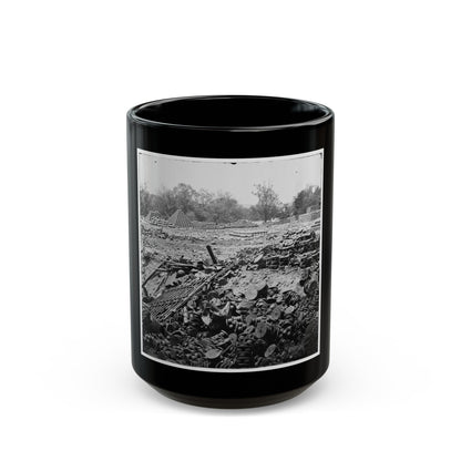 Richmond, Va. Stacked And Scattered Ammunition Near The State Arsenal; Another View (U.S. Civil War) Black Coffee Mug-15oz-The Sticker Space