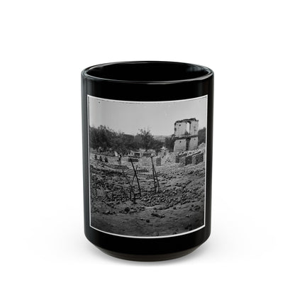 Richmond, Va. Stacked And Scattered Ammunition Near The State Arsenal (U.S. Civil War) Black Coffee Mug-15oz-The Sticker Space