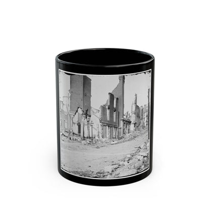 Richmond, Va. Street In The Burned District (U.S. Civil War) Black Coffee Mug-11oz-The Sticker Space