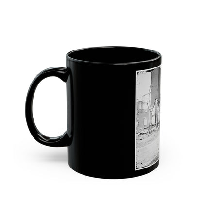 Richmond, Va. Street In The Burned District (U.S. Civil War) Black Coffee Mug-The Sticker Space