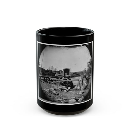 Richmond, Va. The Belle Isle Railroad Bridge (Covered) From The South Bank (U.S. Civil War) Black Coffee Mug-15oz-The Sticker Space