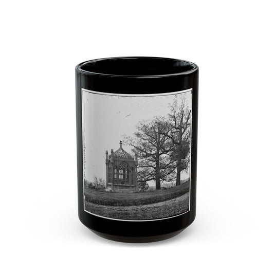 Richmond, Va. Tomb Of President James Monroe In Hollywood Cemetery (U.S. Civil War) Black Coffee Mug-15oz-The Sticker Space