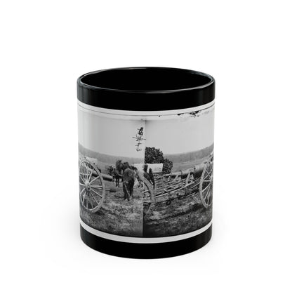 Richmond, Va., Vicinity. 20-Pdr Guns Of The 1st New York Battery, Unlimbered (U.S. Civil War) Black Coffee Mug-11oz-The Sticker Space