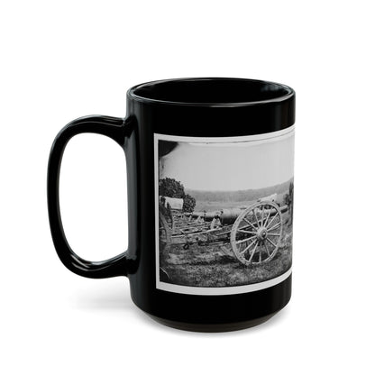 Richmond, Va., Vicinity. 20-Pdr Guns Of The 1st New York Battery, Unlimbered (U.S. Civil War) Black Coffee Mug-The Sticker Space