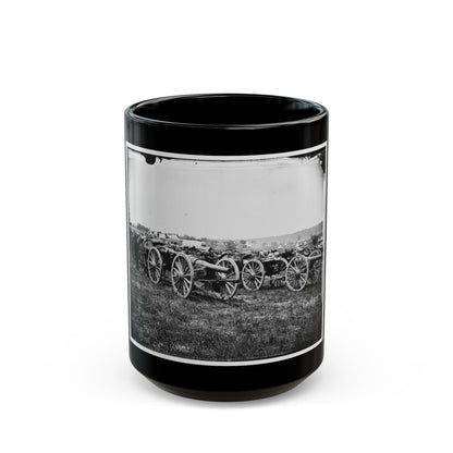 Richmond, Va., Vicinity. 20-Pdr. V Parrott Rifled Guns Of The 1st New York Battery (U.S. Civil War) Black Coffee Mug-15oz-The Sticker Space