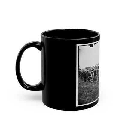 Richmond, Va., Vicinity. 20-Pdr. V Parrott Rifled Guns Of The 1st New York Battery (U.S. Civil War) Black Coffee Mug-The Sticker Space