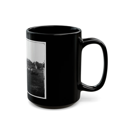 Richmond, Va. Wagon Train Of Military Telegraph Corps (U.S. Civil War) Black Coffee Mug-The Sticker Space