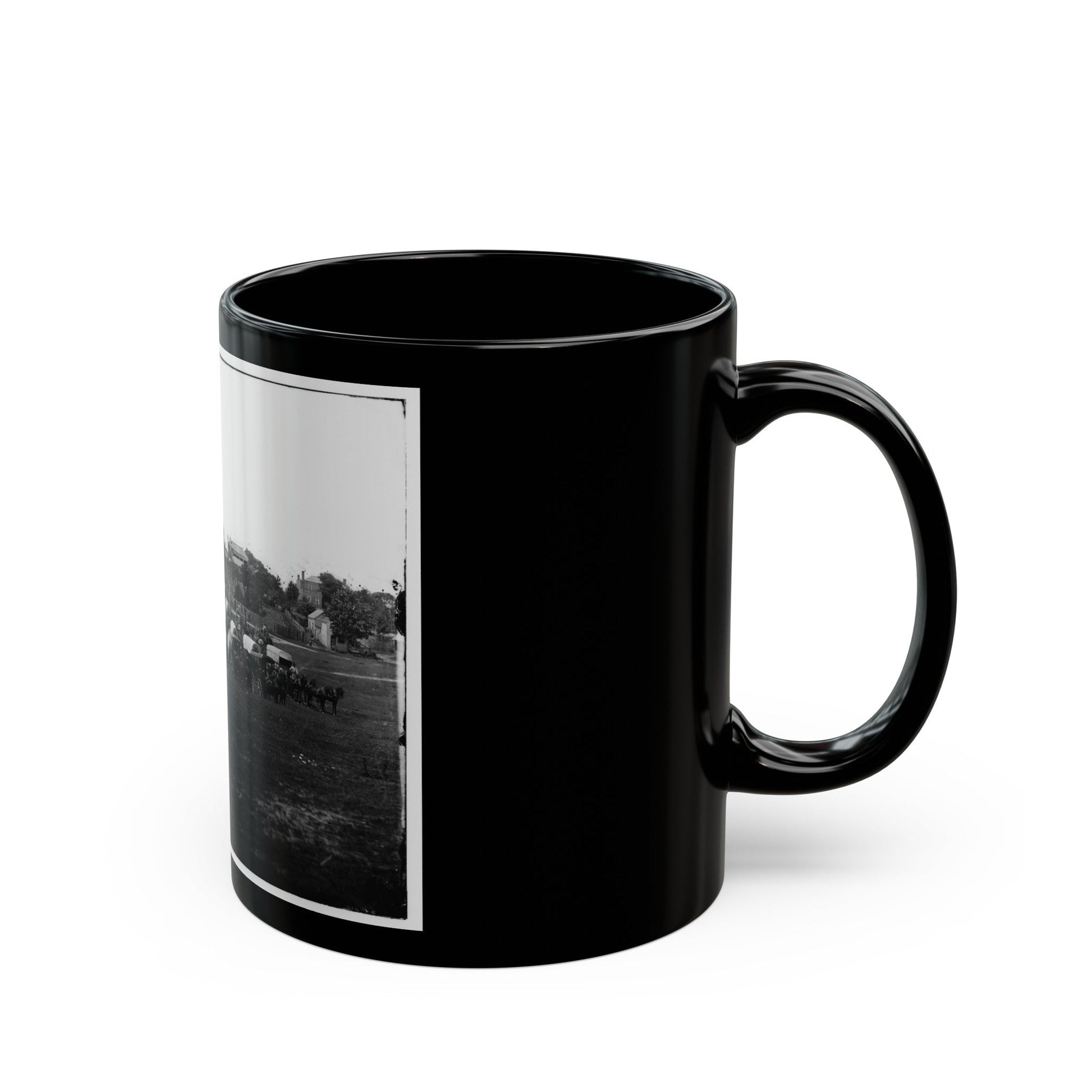 Richmond, Va. Wagon Train Of Military Telegraph Corps (U.S. Civil War) Black Coffee Mug-The Sticker Space