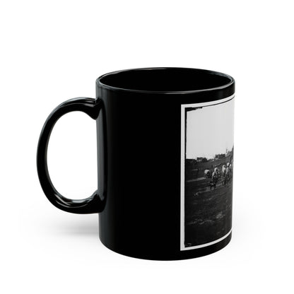 Richmond, Va. Wagon Train Of Military Telegraph Corps (U.S. Civil War) Black Coffee Mug-The Sticker Space