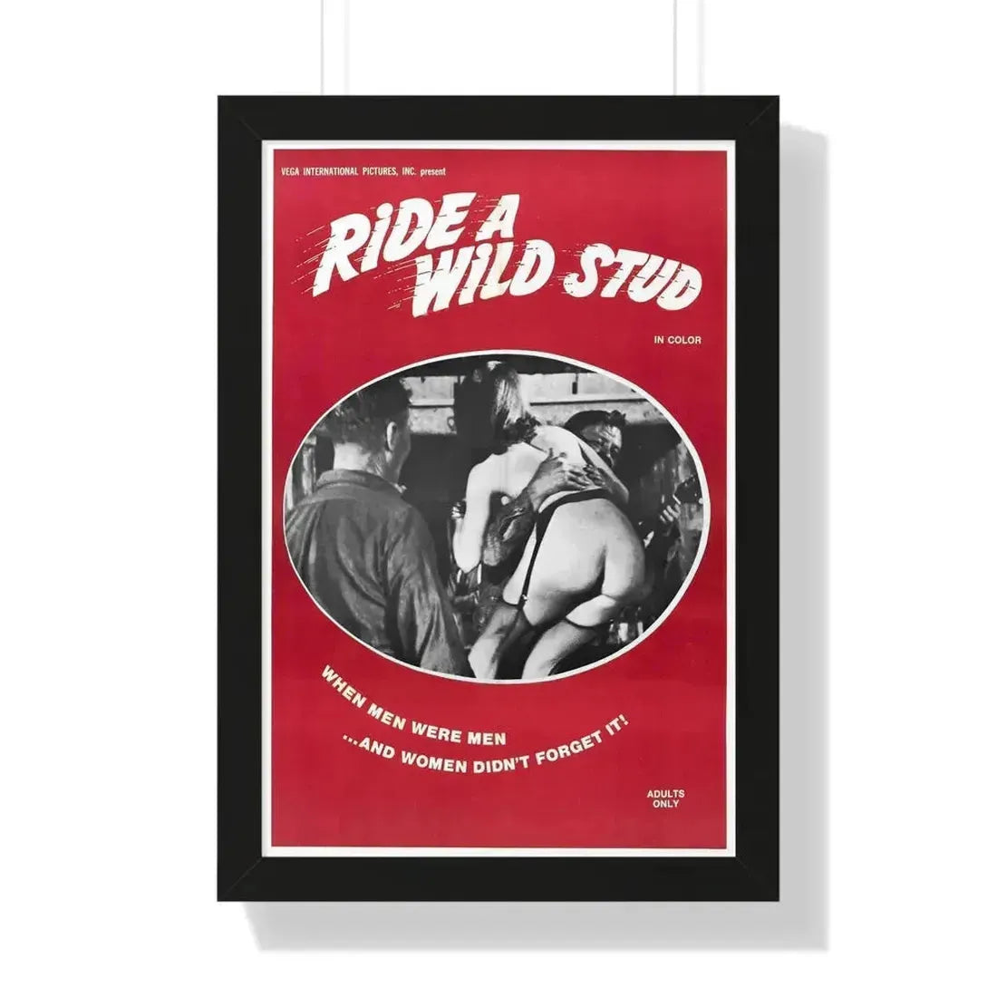 RIDE A WILD STUD 1969 - Framed Movie Poster 16″ x 24″ Black - The Sticker Space