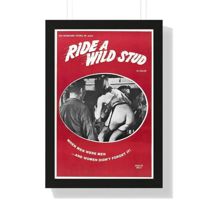 RIDE A WILD STUD 1969 - Framed Movie Poster 16″ x 24″ Black - The Sticker Space
