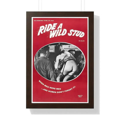 RIDE A WILD STUD 1969 - Framed Movie Poster 16″ x 24″ Walnut - The Sticker Space