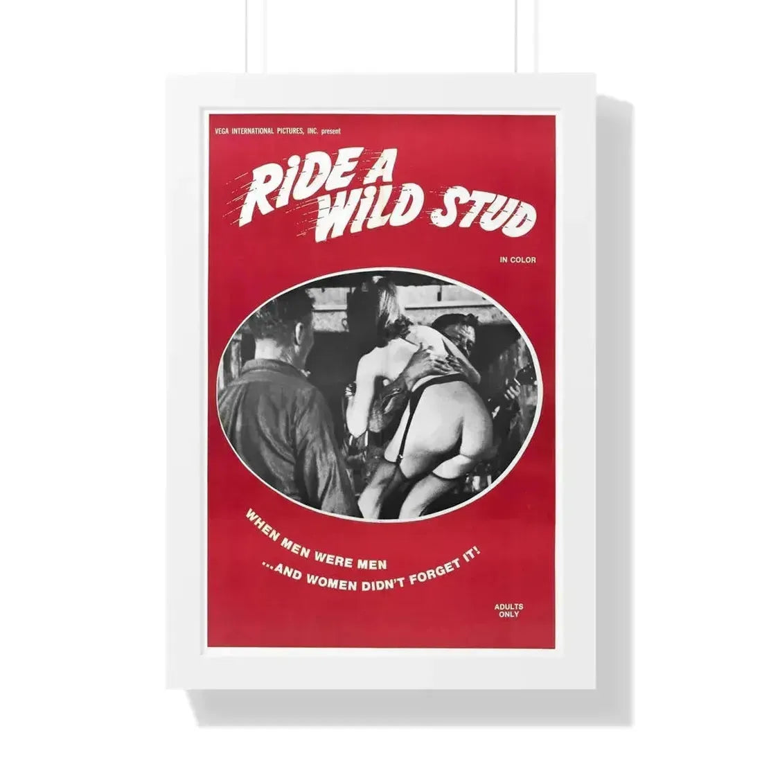 RIDE A WILD STUD 1969 - Framed Movie Poster 16″ x 24″ White - The Sticker Space