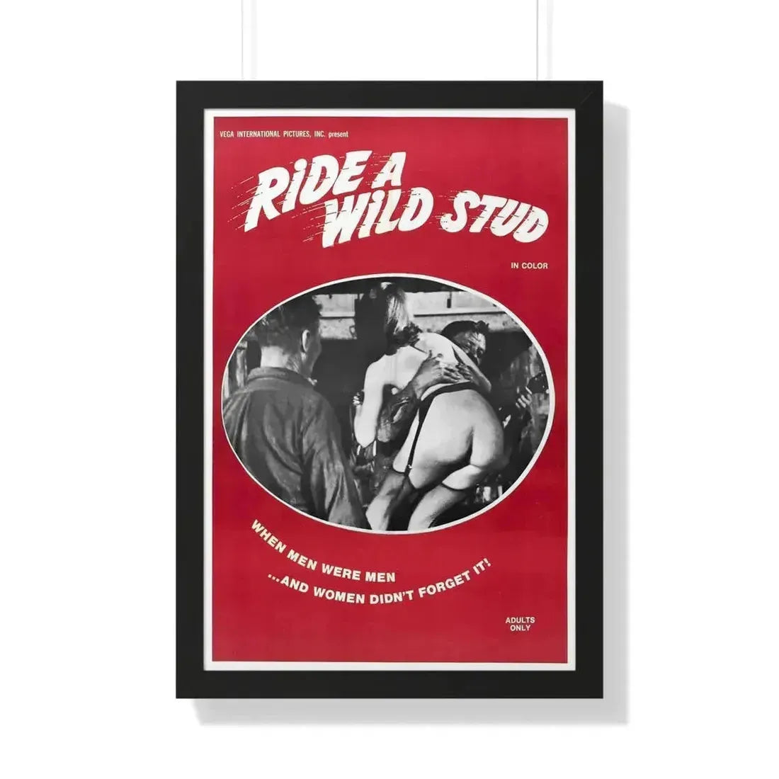 RIDE A WILD STUD 1969 - Framed Movie Poster 20" x 30" Black - The Sticker Space
