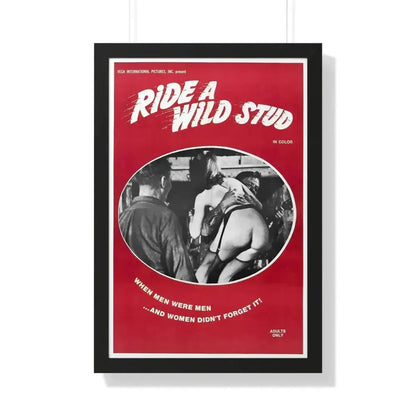 RIDE A WILD STUD 1969 - Framed Movie Poster 20" x 30" Black - The Sticker Space