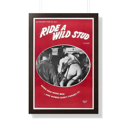 RIDE A WILD STUD 1969 - Framed Movie Poster 20" x 30" Walnut - The Sticker Space
