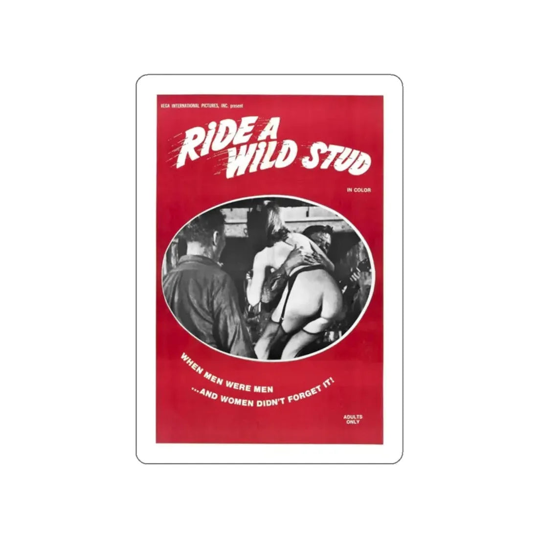 RIDE A WILD STUD 1969 Movie Poster STICKER Vinyl Die-Cut Decal 2 Inch - The Sticker Space