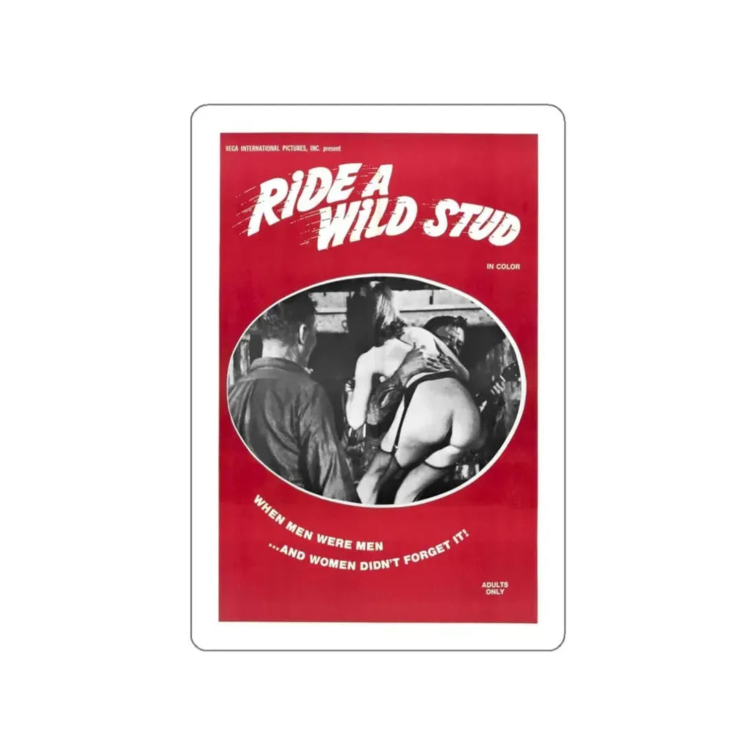RIDE A WILD STUD 1969 Movie Poster STICKER Vinyl Die-Cut Decal 3 Inch - The Sticker Space