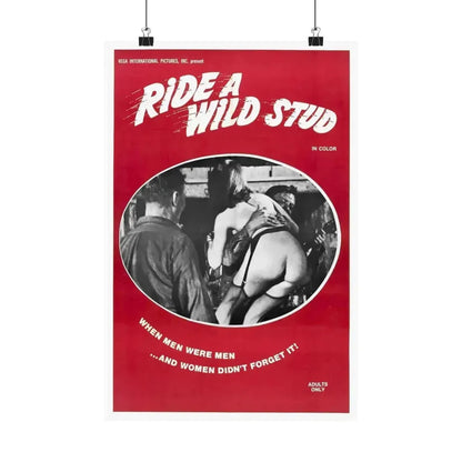 RIDE A WILD STUD 1969 - Paper Movie Poster 12″ x 18″ Matte - The Sticker Space