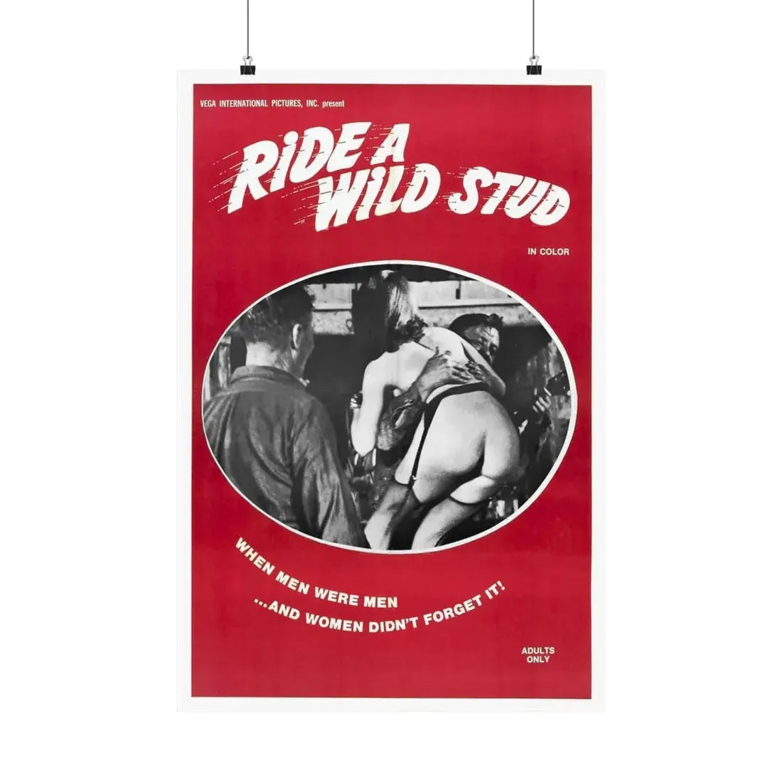 RIDE A WILD STUD 1969 - Paper Movie Poster - The Sticker Space