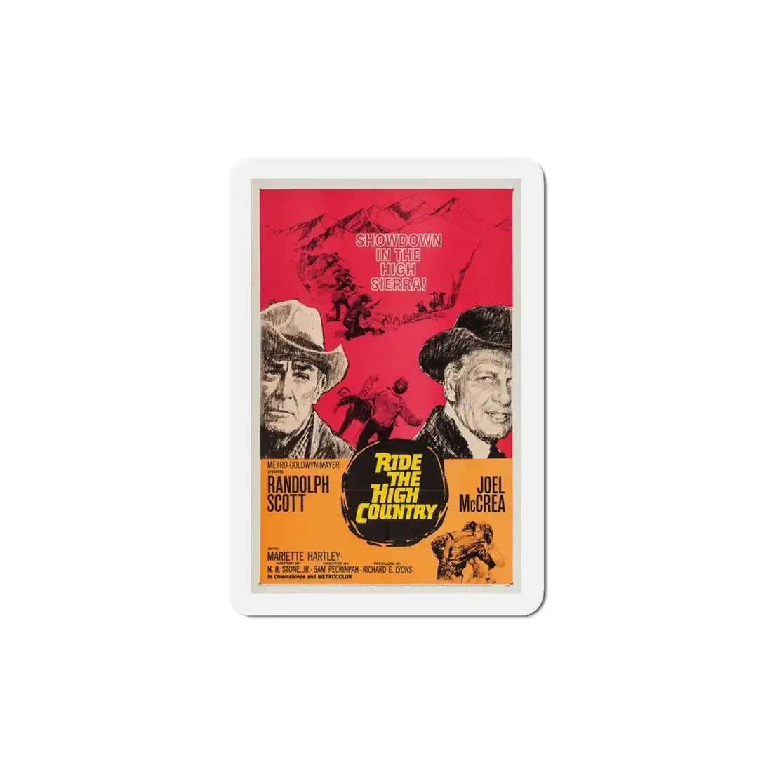 Ride the High Country 1962 Movie Poster Refrigerator Magnet - The Sticker Space