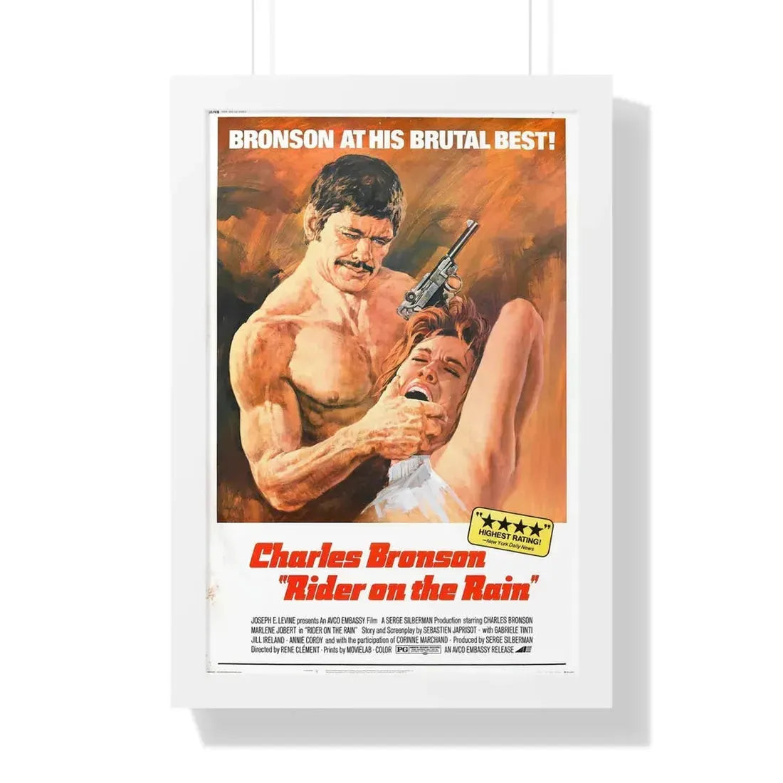 RIDER ON THE RAIN 1970 - Framed Movie Poster - The Sticker Space