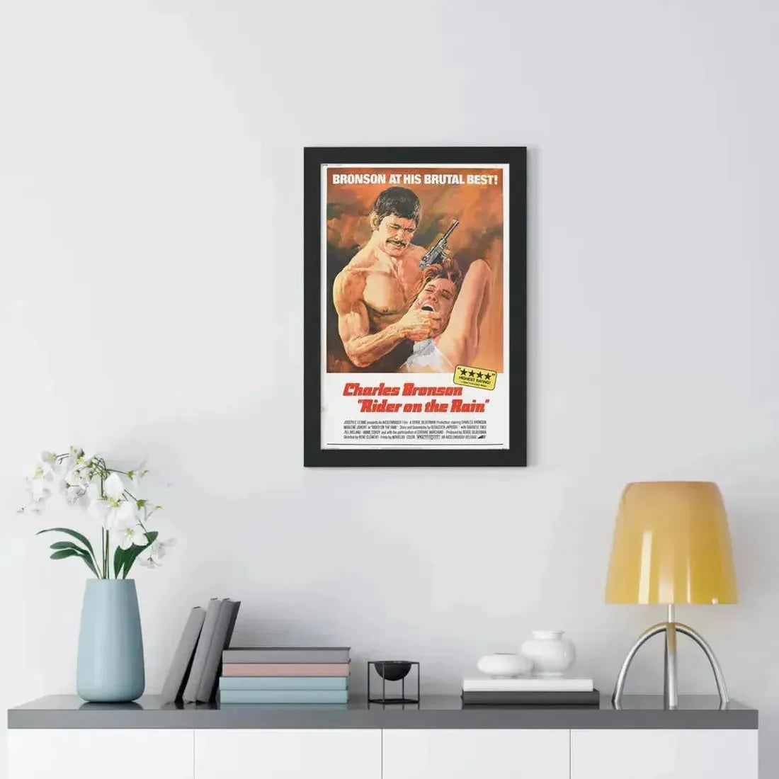 RIDER ON THE RAIN 1970 - Framed Movie Poster - The Sticker Space